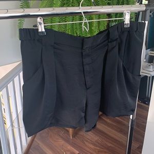 Black, silky feel, dressy/casual shorts